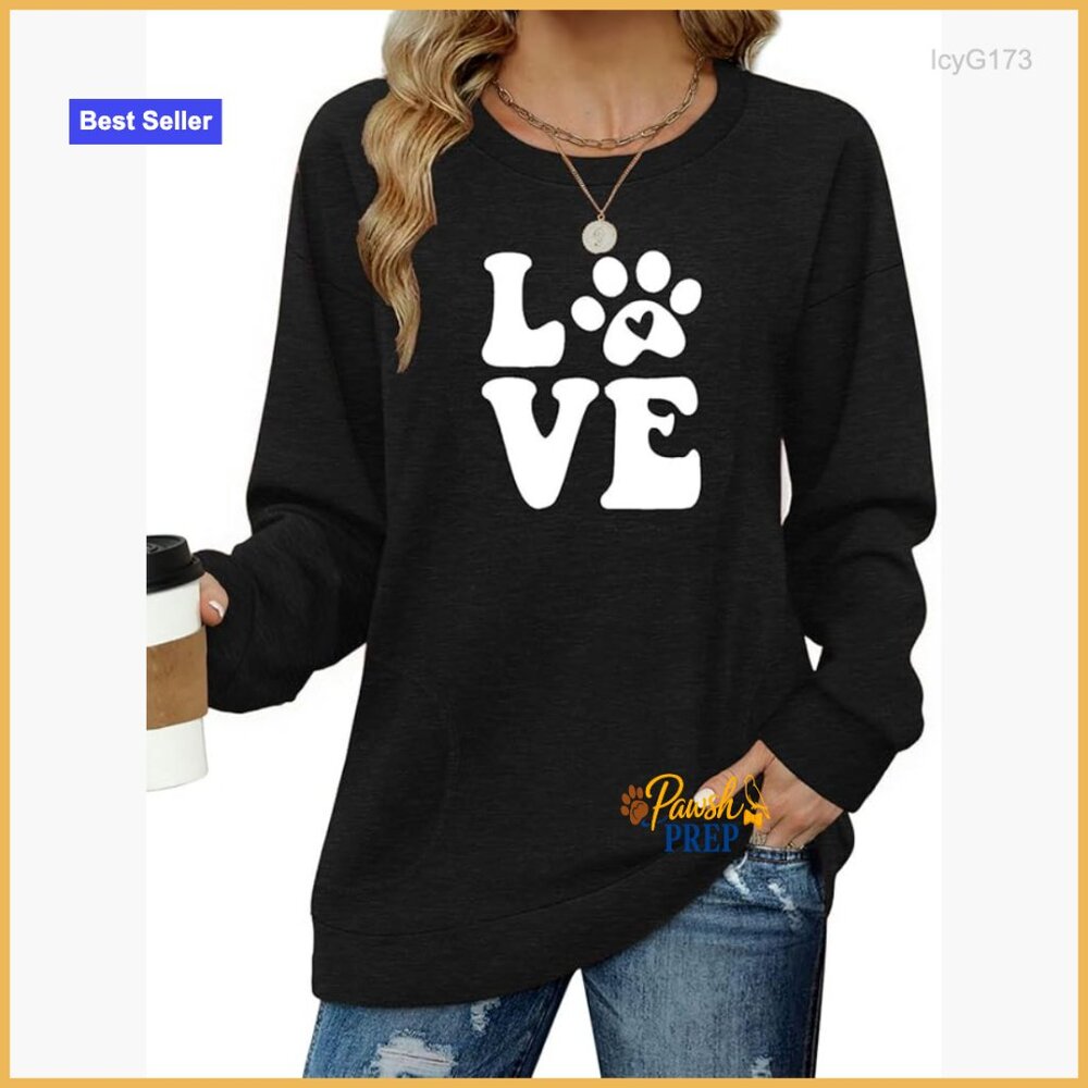 Women's Loose Fit Tunic Sweatshirt Long Sleeve Crewneck Casual Top